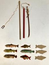 Load image into Gallery viewer, Antique 1910's FISH-POND Children's Vivary Magnetic BOARD GAME, Complete