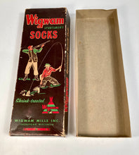 Load image into Gallery viewer, 1940&#39;s-1950&#39;s WIGWAM SPORTSMAN SOCK BOX, Empty Vintage Clothing Package 