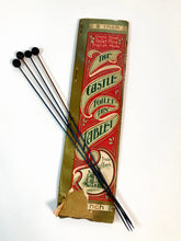 Load image into Gallery viewer, Antique 1900's CASTLE TOILET PIN TABLET, Edwardian Hat Pins, Vintage Fashion