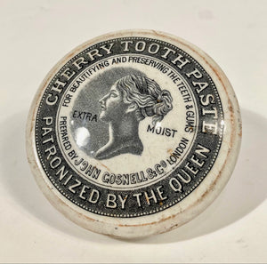 Antique Gray Victorian Cherry TOOTH PASTE Croc Container, London, Dental