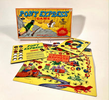 Load image into Gallery viewer, Vintage 1950's PONY EXPRESS BOARD GAME, Cowboys, Indians, Western Toy