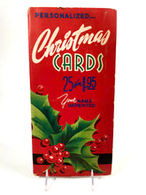 Load image into Gallery viewer, 1950's Personalized CHRISTMAS CARDS Sample Book, Ten Designs, Foil || Hye-Quality Card Co.