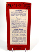 Load image into Gallery viewer, 1950's Personalized CHRISTMAS CARDS Sample Book, Ten Designs, Foil || Hye-Quality Card Co.
