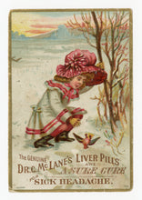 Load image into Gallery viewer, Victorian Dr. McLane's Liver Pills, Quack Medicine Trade Card || Pharmacy