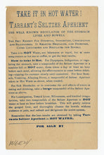 Load image into Gallery viewer, Antique Tarrant's Seltzer Aperient, Quack Medicine Trade Card || Baby Basket