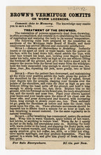 Load image into Gallery viewer, Victorian Brown's Worm Lozenges Quack Medicine Trade Card, Pharmacy
