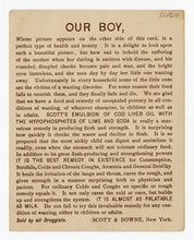 Load image into Gallery viewer, Victorian &quot;Our Boy&quot; Scott&#39;s Emulsion, Quack Medicine Trade Card