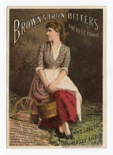 Load image into Gallery viewer, Victorian Brown's Iron Bitters, Quack Medicine Trade Card || Pharmacy