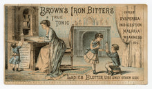 Load image into Gallery viewer, Victorian Brown&#39;s Iron Bitters Quack Medicine Trade Card, Ladies Blotter