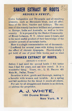 Load image into Gallery viewer, Victorian Shaker Extract of Roots, Quack Medicine Trade Card || Sisters, Cat