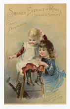 Load image into Gallery viewer, Victorian Shaker Extract of Roots, Quack Medicine Trade Card || Sisters, Cat