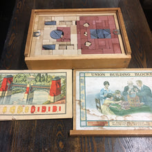 Load image into Gallery viewer, Union Building Blocks, Adult and Children Game, Block House, Old Vintage - TheBoxSF