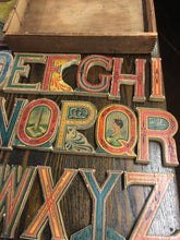 Load image into Gallery viewer, RARE Full ALPHABET, Cut Out ABC Game, Whitney Reed Chair Co. Old Vintage - TheBoxSF