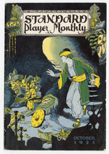 Load image into Gallery viewer, 1923 Antique STANDARD PLAYER MONTHLY Promotional Piano Book, Aladdin
