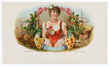 Load image into Gallery viewer, Antique, Unused Unnamed Tobacco Label Set, Lovely Victorian Woman, Industry