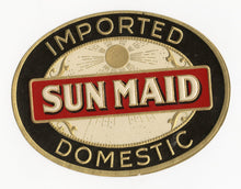 Load image into Gallery viewer, Antique, Unused SUN MAID Brand Cigar, Tobacco Caddy Crate Label SET of three