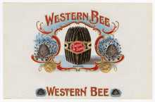 Load image into Gallery viewer, Antique, Unused WESTERN BEE Brand Cigar, Tobacco Caddy Crate Label