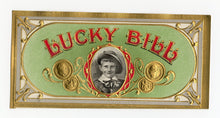 Load image into Gallery viewer, Antique, Unused LUCKY BILL Brand Cigar, Tobacco Caddy Crate Label SET of Three