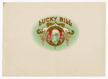 Load image into Gallery viewer, Antique, Unused LUCKY BILL Brand Cigar, Tobacco Caddy Crate Label SET of Three