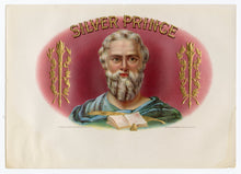 Load image into Gallery viewer, Antique, Unused SILVER PRINCE Brand Cigar, Tobacco Crate Label SET, Greek Philosopher