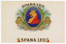 Load image into Gallery viewer, Antique, Unused SPANA LEO Brand Cigar, Tobacco Caddy Crate Label SET OF 4