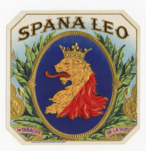 Load image into Gallery viewer, Antique, Unused SPANA LEO Brand Cigar, Tobacco Caddy Crate Label SET OF 4