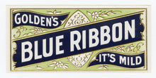 Load image into Gallery viewer, Antique, Unused BLUE RIBBON Brand Cigar, Tobacco Caddy Crate Label SET of Two