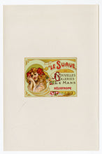 Load image into Gallery viewer, Antique, Unused, French Art Nouveau LE SUAVE Soap Box Label, HELIOTROPE SET