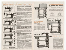 Load image into Gallery viewer, Vintage 1920s-1930s Dutch VESTA SEWING MACHINE Fold Out Eight Page Advertisement Brochure