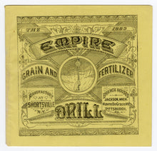 Load image into Gallery viewer, 1883 EMPIRE DRILL for Grain, Farming and Fertilizing Promotional Booklet, Catalog