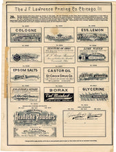 Load image into Gallery viewer, 1899 J.F. Lawrence Druggists' Full Pharmacy Label Catalog DIGITAL DOWNLOAD ONLY