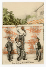 Load image into Gallery viewer, 1910's EDISON PHONOGRAPH Paper Advertisement || 'How the Boys Found the Band'