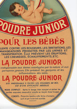 Load image into Gallery viewer, Large Antique French Poudre Junior BABY POWDER Label, Nursery, Daycare