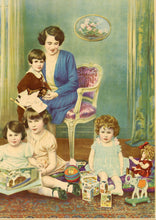 Load image into Gallery viewer, 1920's Antique TOY DEPARTMENT Advertising Poster, Original Lithograph