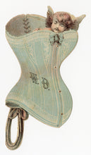 Load image into Gallery viewer,  DR. WARNER'S CORALINE CORSETS Die-Cut Trade Card, Victorian Fashion