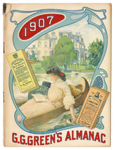 Load image into Gallery viewer, 1907 Antique G.G. GREEN'S ALMANAC, Promotional Information Book