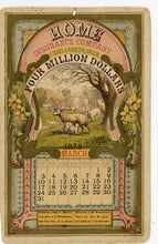 Load image into Gallery viewer, 1872 Antique Victorian HOME INSURANCE CO. Promotional 12 Month CALENDAR