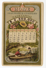 Load image into Gallery viewer, 1872 Antique Victorian HOME INSURANCE CO. Promotional 12 Month CALENDAR