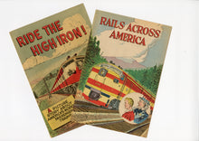 Load image into Gallery viewer, Two 1960's Train Comic Books RAILS ACROSS AMERICA & RIDE THE HIGH IRON