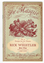 Load image into Gallery viewer, 1947 THE MASQUE, Designs for the Theater by Rex Whistler Book II