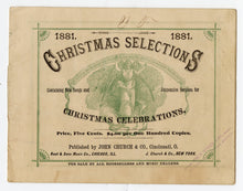 Load image into Gallery viewer, 1881 Victorian CHRISTMAS SELECTIONS Song Book, Holiday Sheet Music