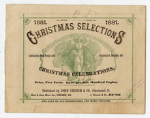 Load image into Gallery viewer, 1881 Victorian CHRISTMAS SELECTIONS Song Book, Holiday Sheet Music