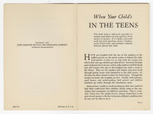 Load image into Gallery viewer, 1941 IN THE TEENS Social Pamphlet, Bobbysoxer, Parent's Guide to Teenagers