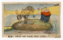 Load image into Gallery viewer, 1906 Set of Six MAGIC INVISIBLE INK Novelty POSTCARDS, Famous Newspaper Comic Strips