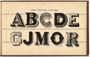 1879 Antique AMES' ALPHABETS Full Book PDF ONLY, Typography, Lettering, Design 