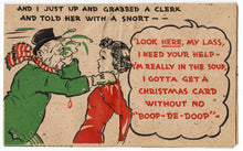 Load image into Gallery viewer, 1930's Rare HALLMARK Large, Fold Out, Comic Cartoon CHRISTMAS CARD, WC Fields Lookalike