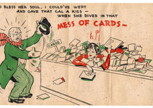 Load image into Gallery viewer, 1930's Rare HALLMARK Large, Fold Out, Comic Cartoon CHRISTMAS CARD, WC Fields Lookalike