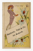 Load image into Gallery viewer, Antique Victorian PATIENCE Operetta Gilbert &amp; Sullivan Themed Trade Card Set of 3, Bunthorne, Grosvenor