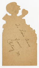 Load image into Gallery viewer, Antique 1920's "A Merry Clip" Die-Cut VALENTINE'S DAY CARD, Girl in Automobile, Duster