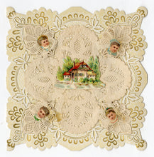 Load image into Gallery viewer, Antique, Layered Paper Doily VALENTINE'S DAY CARD, 'Fatally Beguiling'